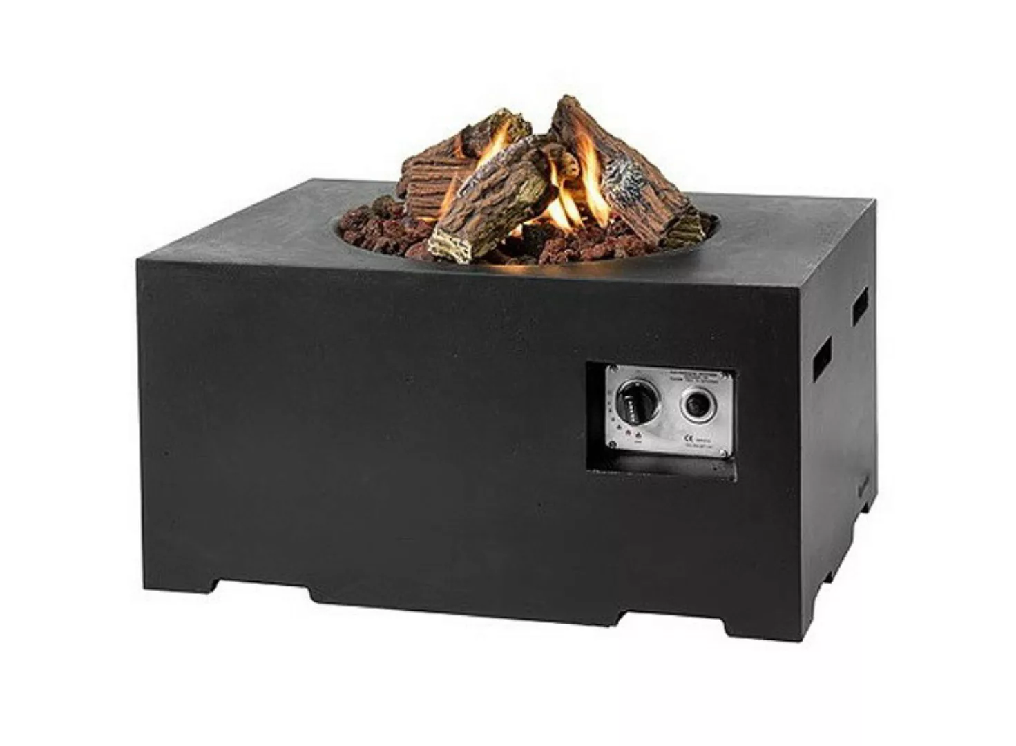 Happy Cocooning Feuertisch rechteckig schwarz 800 x 600 x 400 mm günstig online kaufen