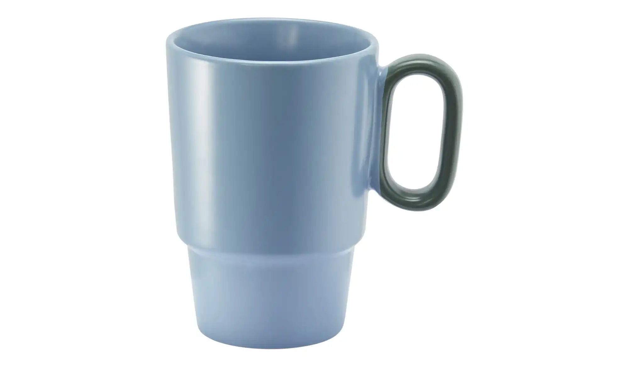 KHG Kaffeebecher   ¦ blau ¦ Steinzeug/Steingut ¦ Maße (cm): H: 12  Ø: 8.5 G günstig online kaufen