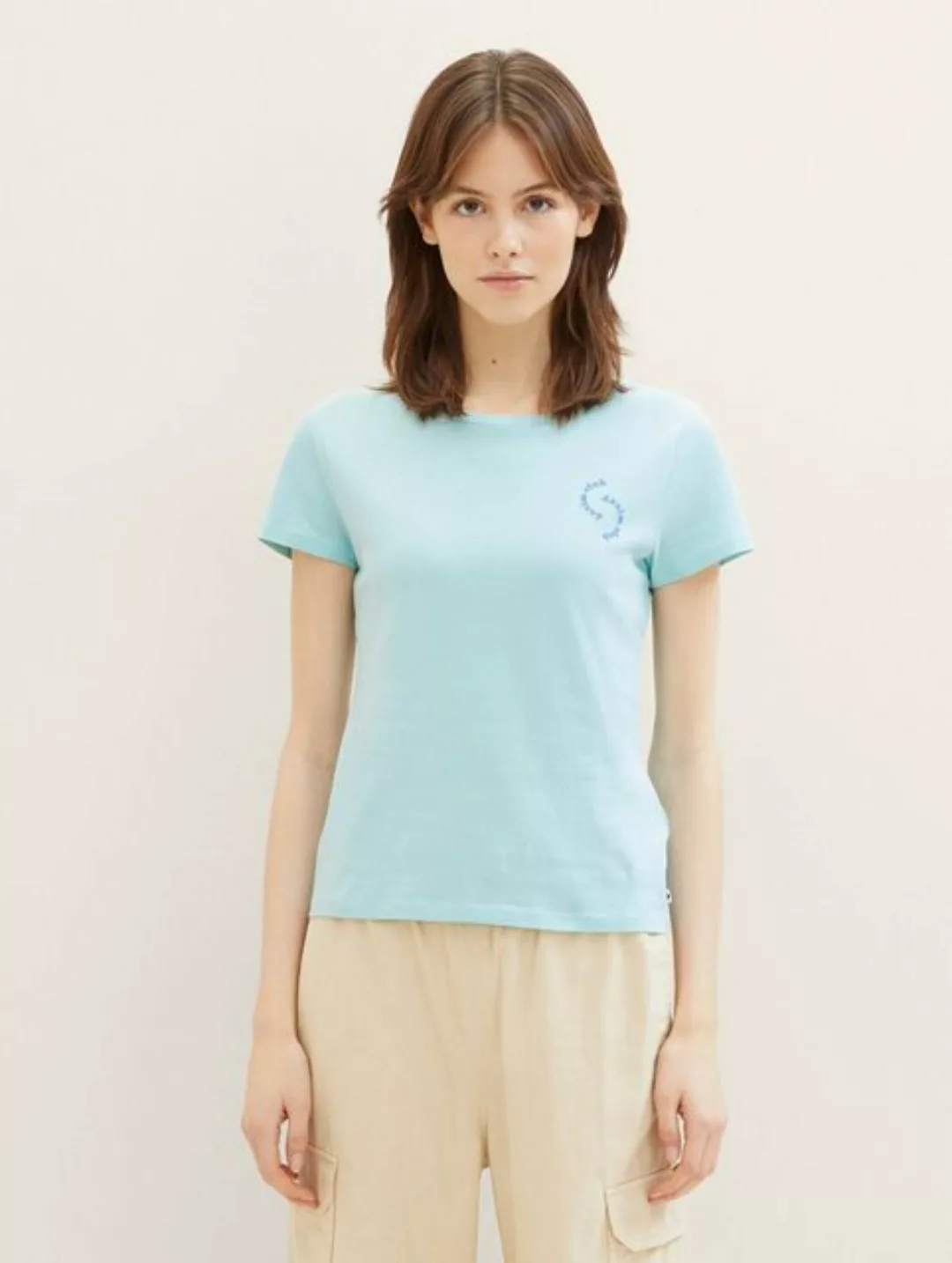 TOM TAILOR Denim Langarmshirt Basic T-Shirt mit Bio-Baumwolle günstig online kaufen