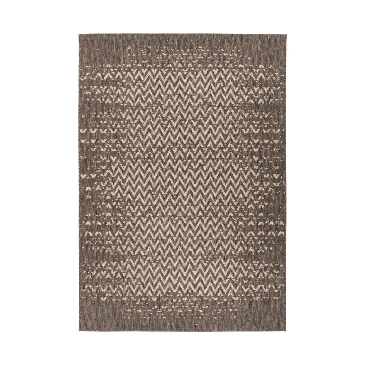 MeGusta Flachflor Teppich Modern Braun - Creme Polypropylen 160x230 cm Paul günstig online kaufen