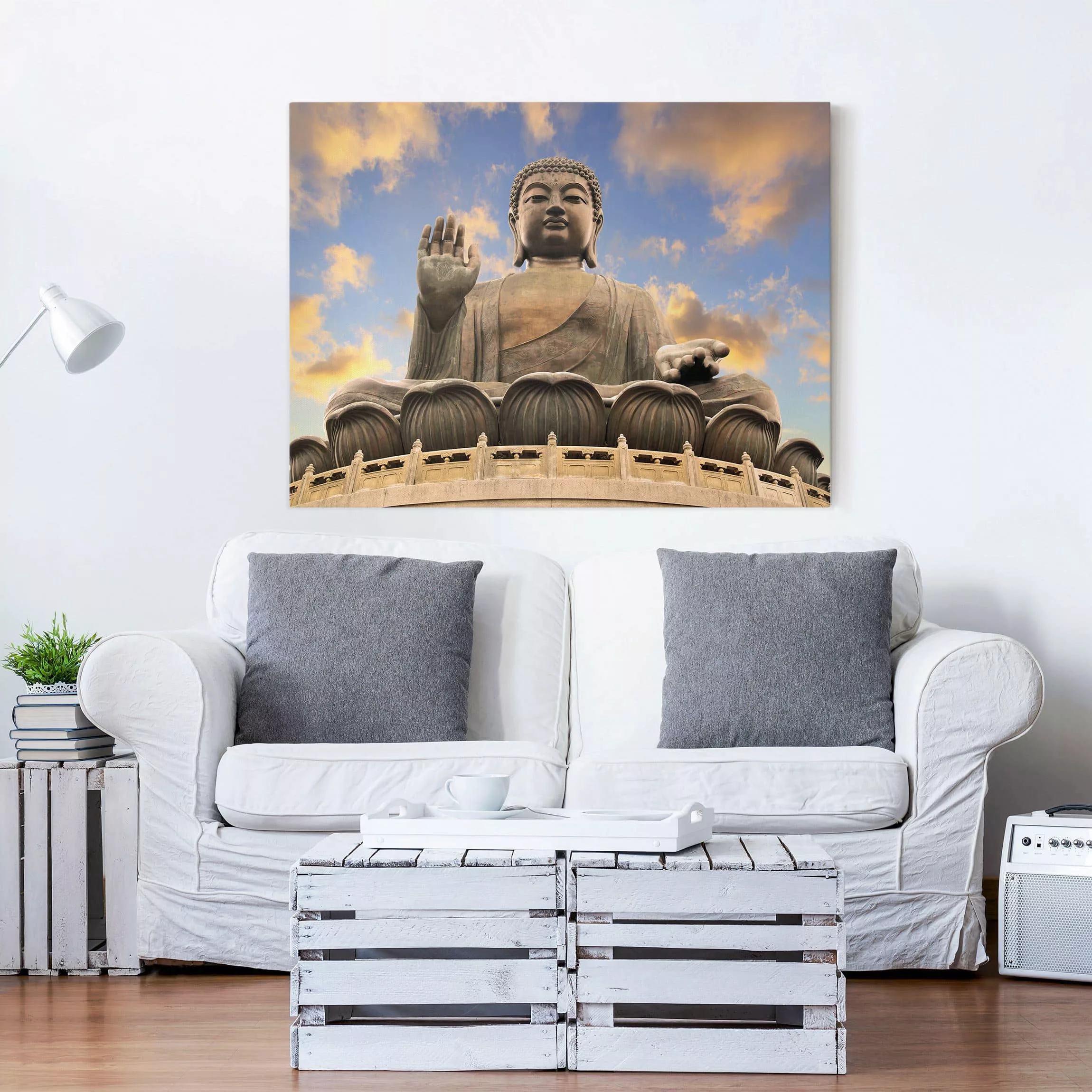Leinwandbild Buddha - Querformat Großer Buddha günstig online kaufen