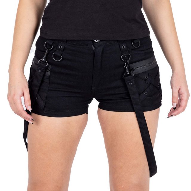 Chemical Black Shorts Josie Gothic Goth Punk Industrial Riemen D-Ringe günstig online kaufen