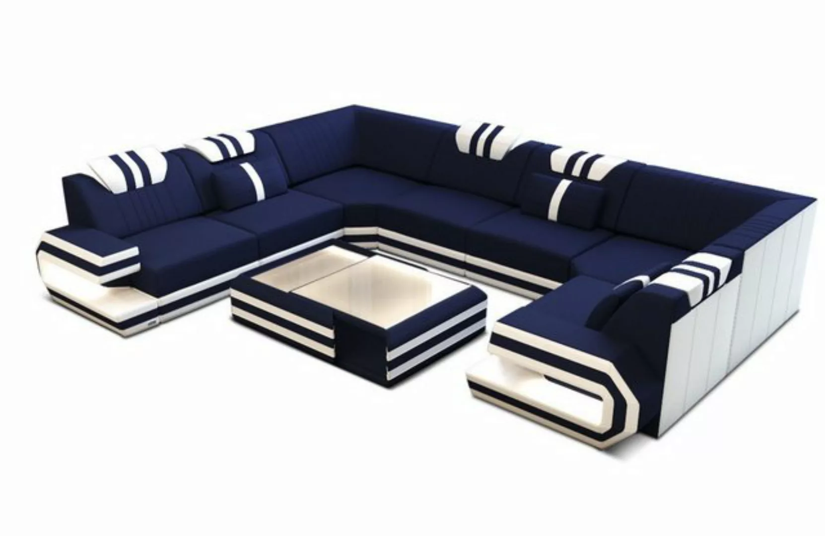 Sofa Dreams Wohnlandschaft Polster Stoff Design Sofa Ragusa U Form M Mikrof günstig online kaufen