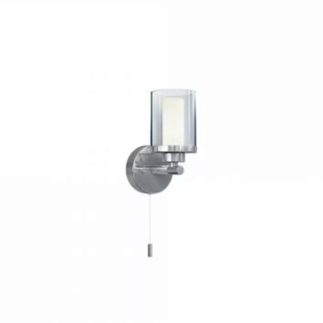 Kleine Wandlampe mit Schalter Glasschirm IP44 H:17cm günstig online kaufen