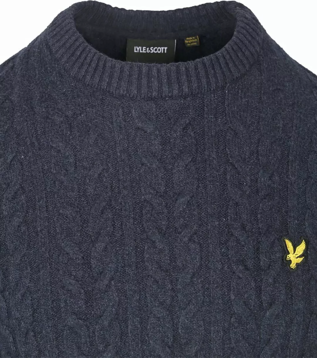 Lyle & Scott Cable Pullover Navy - Größe XXL günstig online kaufen