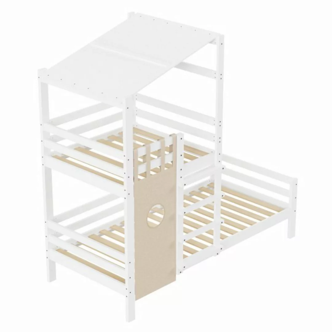 HAUSS SPLOE Kinderbett 90x200 Etagenbett mit Dach Premium Holzbett mit Latt günstig online kaufen