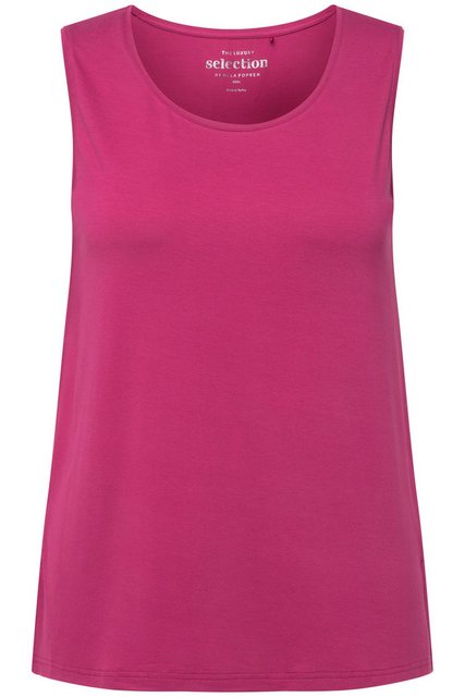 Ulla Popken Longtop Top Classic Fit Rundhals Stretch breite Träger günstig online kaufen