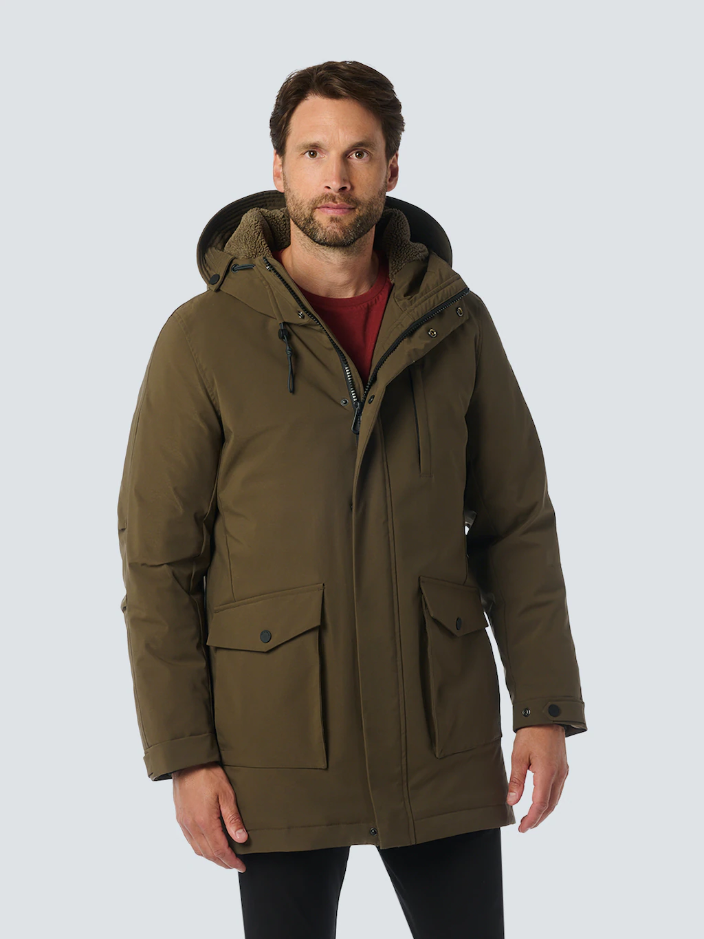 NO EXCESS Parka "No Excess Langer Mantel mit Kapuze" günstig online kaufen