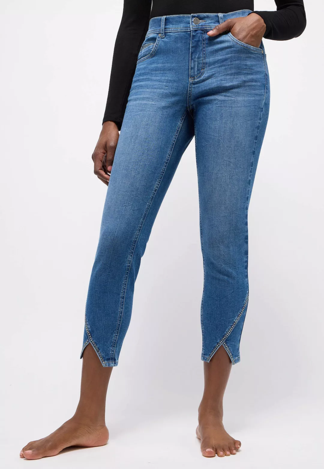 ANGELS 7/8-Jeans mit Strassteinchen am Beinabschluß günstig online kaufen