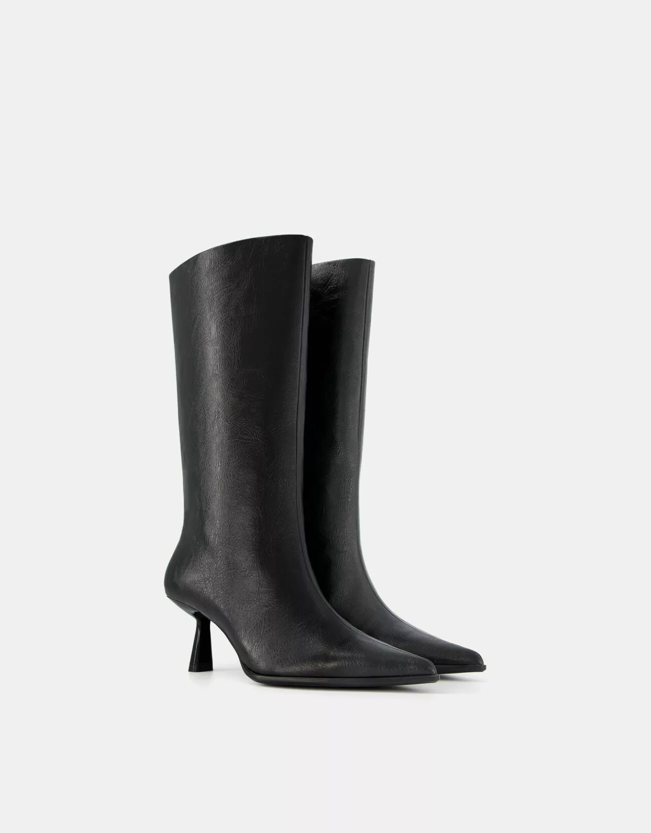 Bershka Kitten Absatzstiefel Mit Halbhohem Schaft Damen 39 Schwarz günstig online kaufen