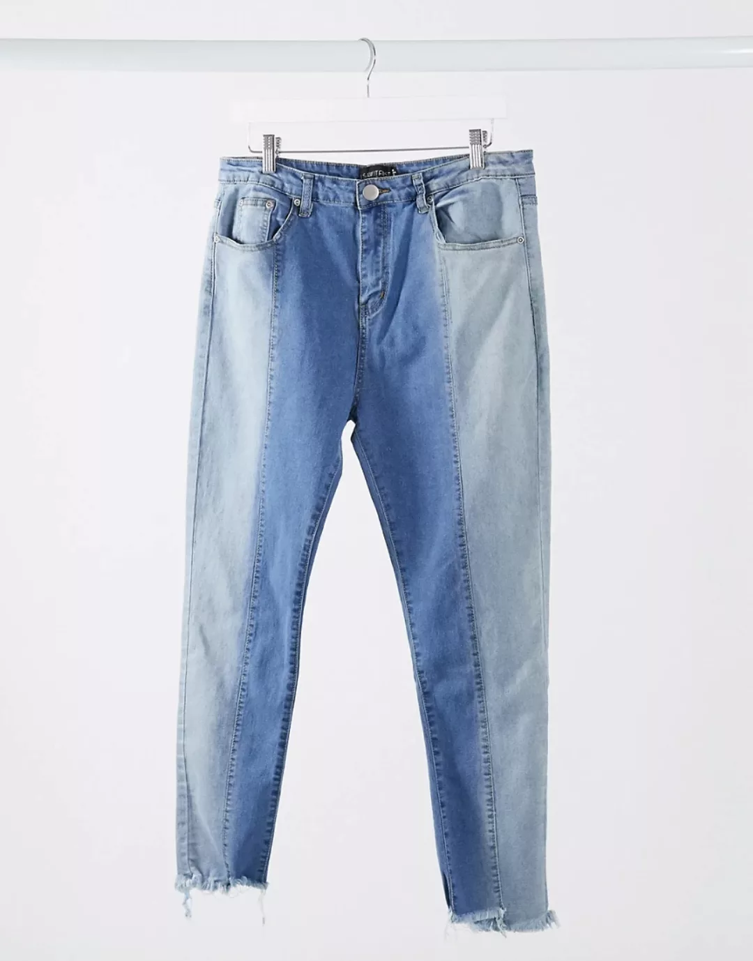 I Saw It First – Jeans mit Einsätzen in Blau günstig online kaufen