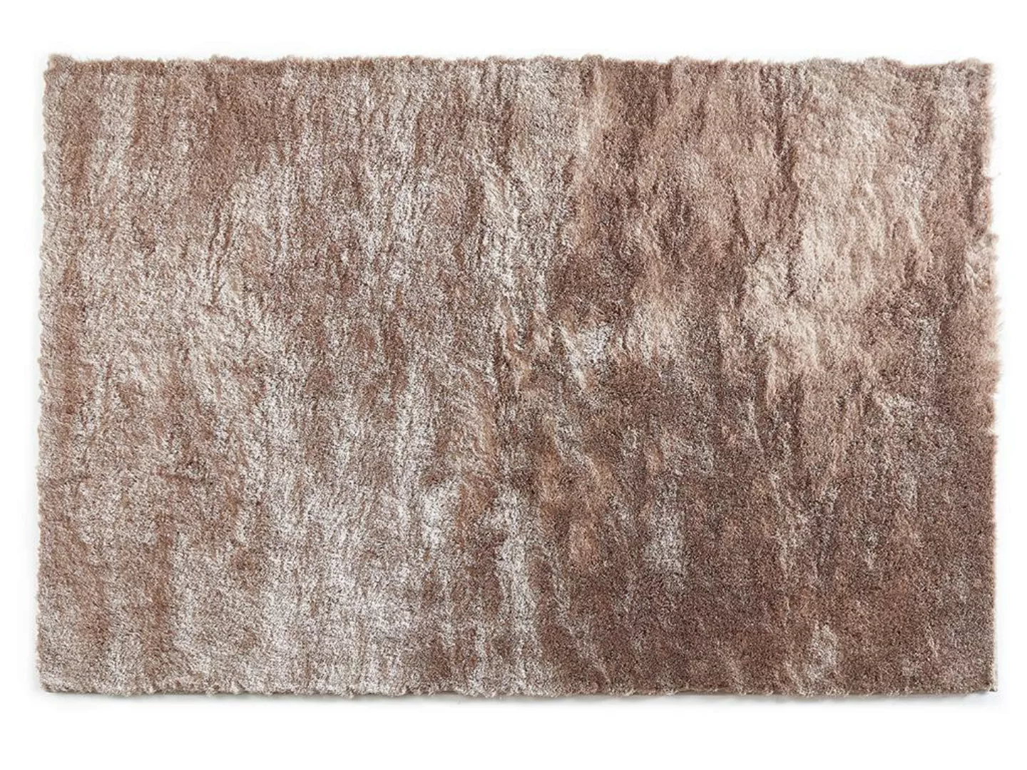 Hochflorteppich ultraweich - 160 x 230 cm - Taupe mit Beige-Schimmer - DOLC günstig online kaufen