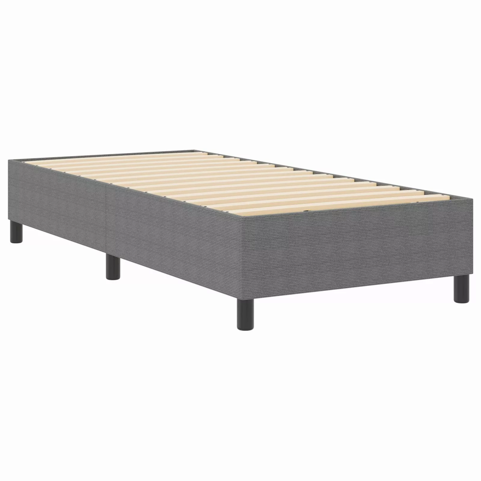 vidaXL Bett Boxspringbett Hellgrau Cordstoff (1-tlg) günstig online kaufen