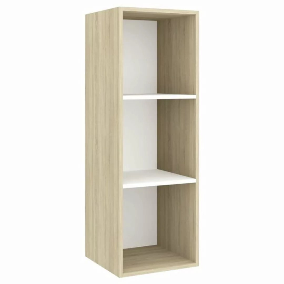 furnicato TV-Schrank TV-Wandschrank Sonoma-Eiche und Weiß 37x37x107 cm Holz günstig online kaufen