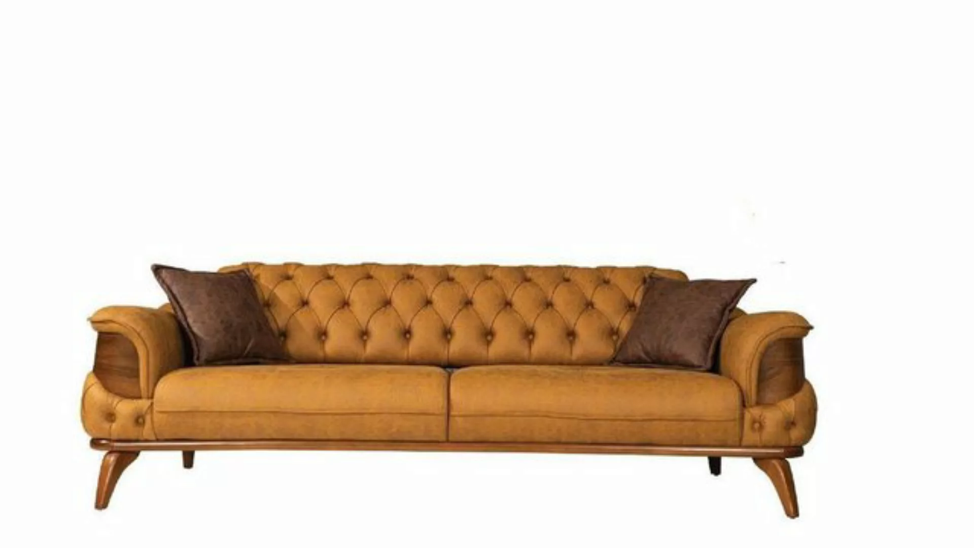 JVmoebel Sofa Dreisitzer Sofa Leder Couches Sofas Luxus Couch Chesterfield günstig online kaufen