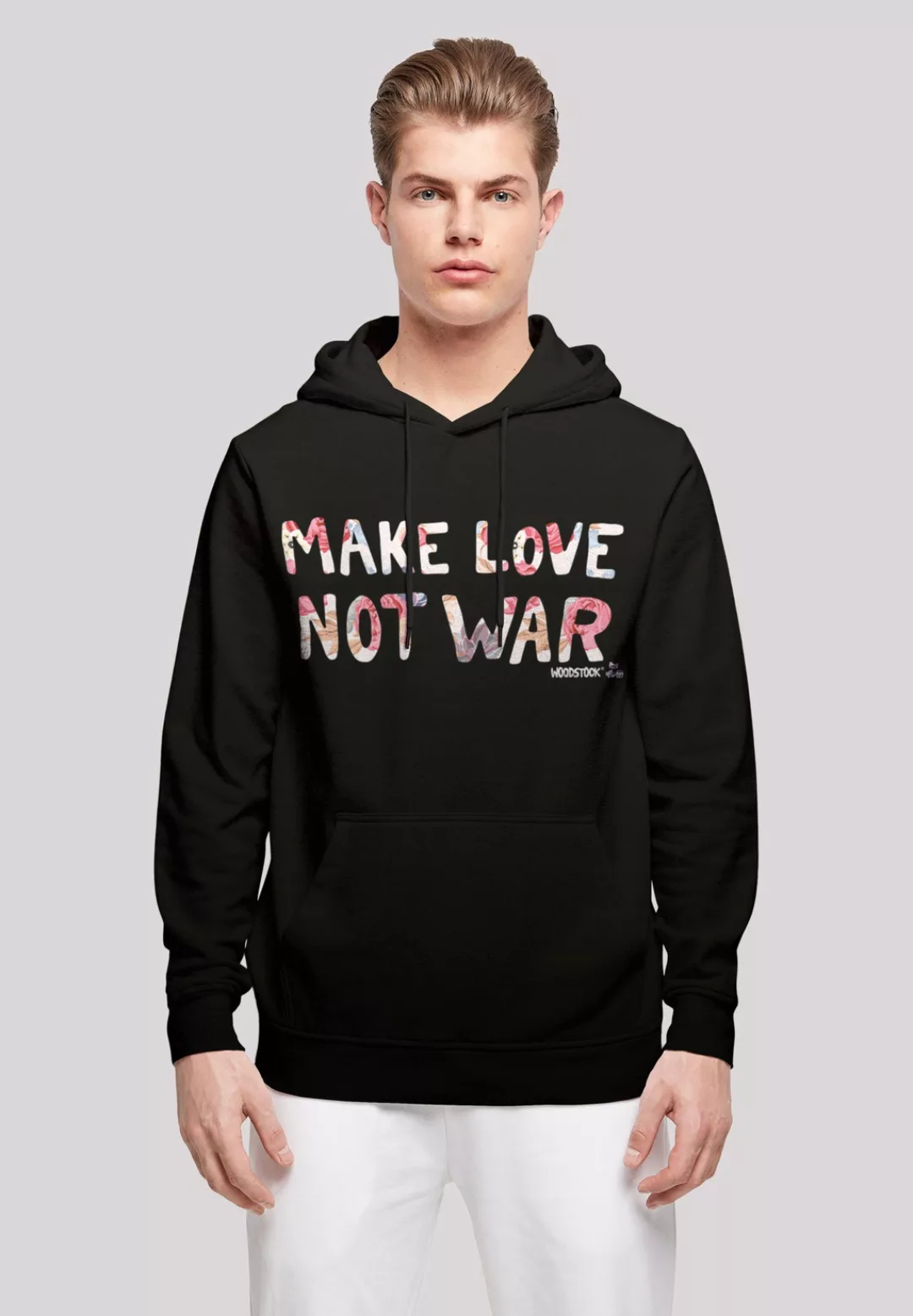 F4NT4STIC Kapuzenpullover "Make Love Not War Floral", Print günstig online kaufen