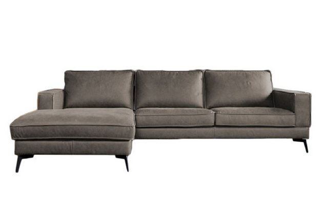 KAWOLA Ecksofa BLOOM, Leder Recamiere rechts od. links versch. Farben günstig online kaufen