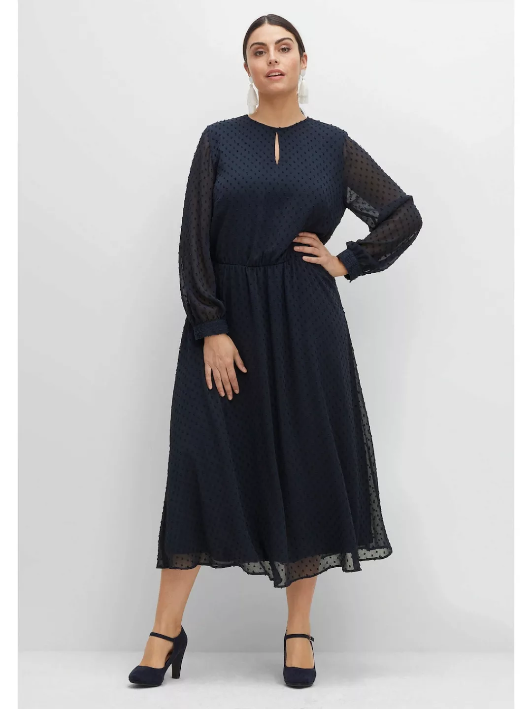 Sheego Abendkleid "Große Größen", aus Chiffon, mit blickdichtem Unterkleid günstig online kaufen