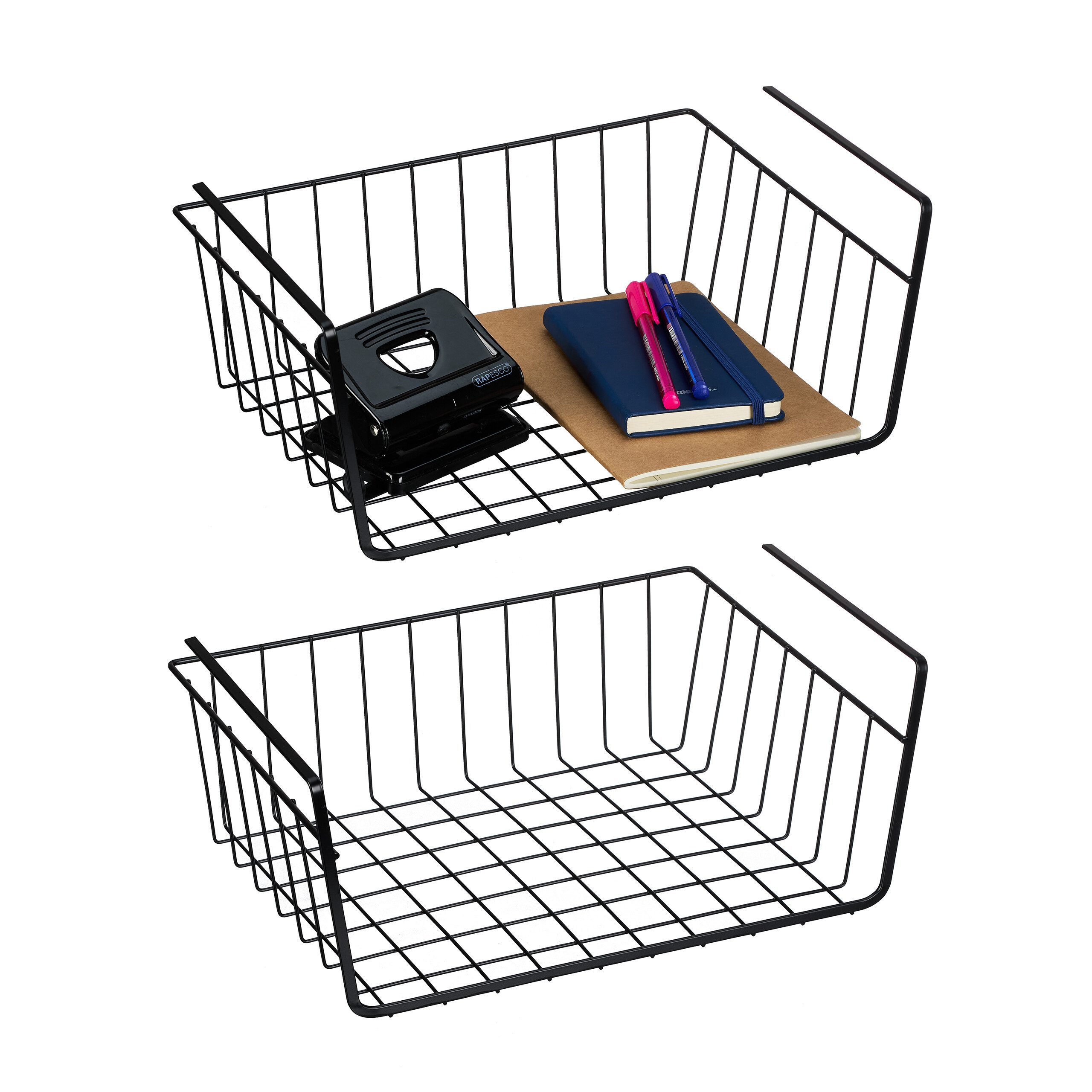 relaxdays Einhängekorb Unterregalhängekorb im 2er Set günstig online kaufen