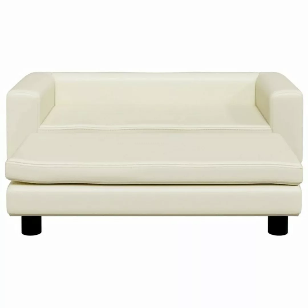 vidaXL Kindersofa Kindersofa mit Hocker Grau 100x50x30 cm Kunstleder Kinder günstig online kaufen