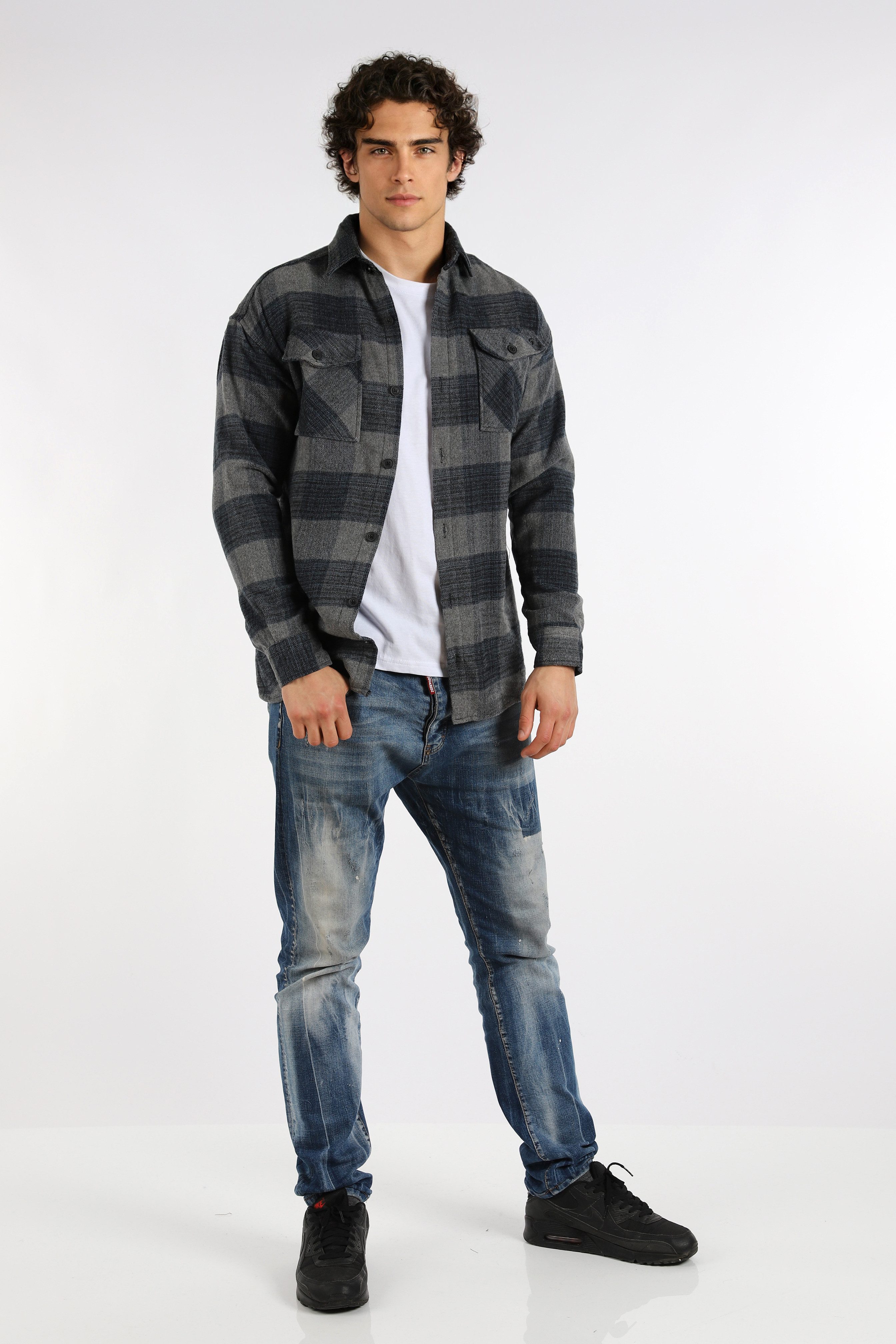 Megaman Jeans Flanellhemd Herren Holzfällerhemd Flanellhemd günstig online kaufen