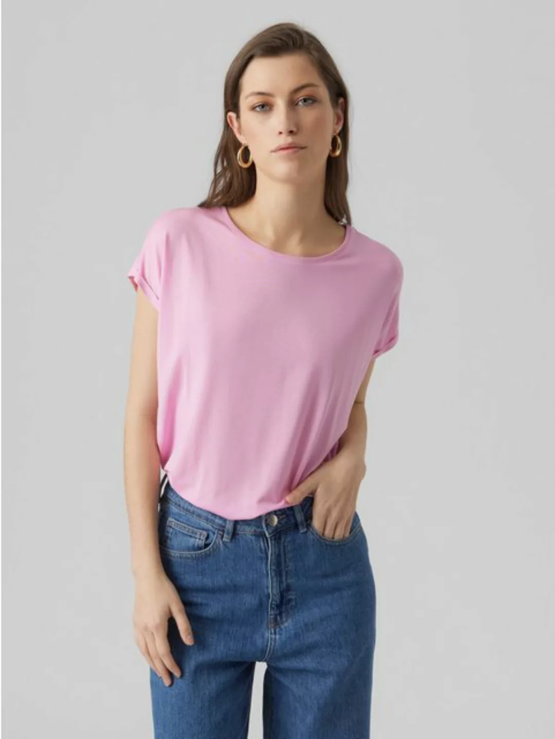 Vero Moda Rundhalsshirt VMAVA PLAIN SS TOP GAJRS NOOS günstig online kaufen