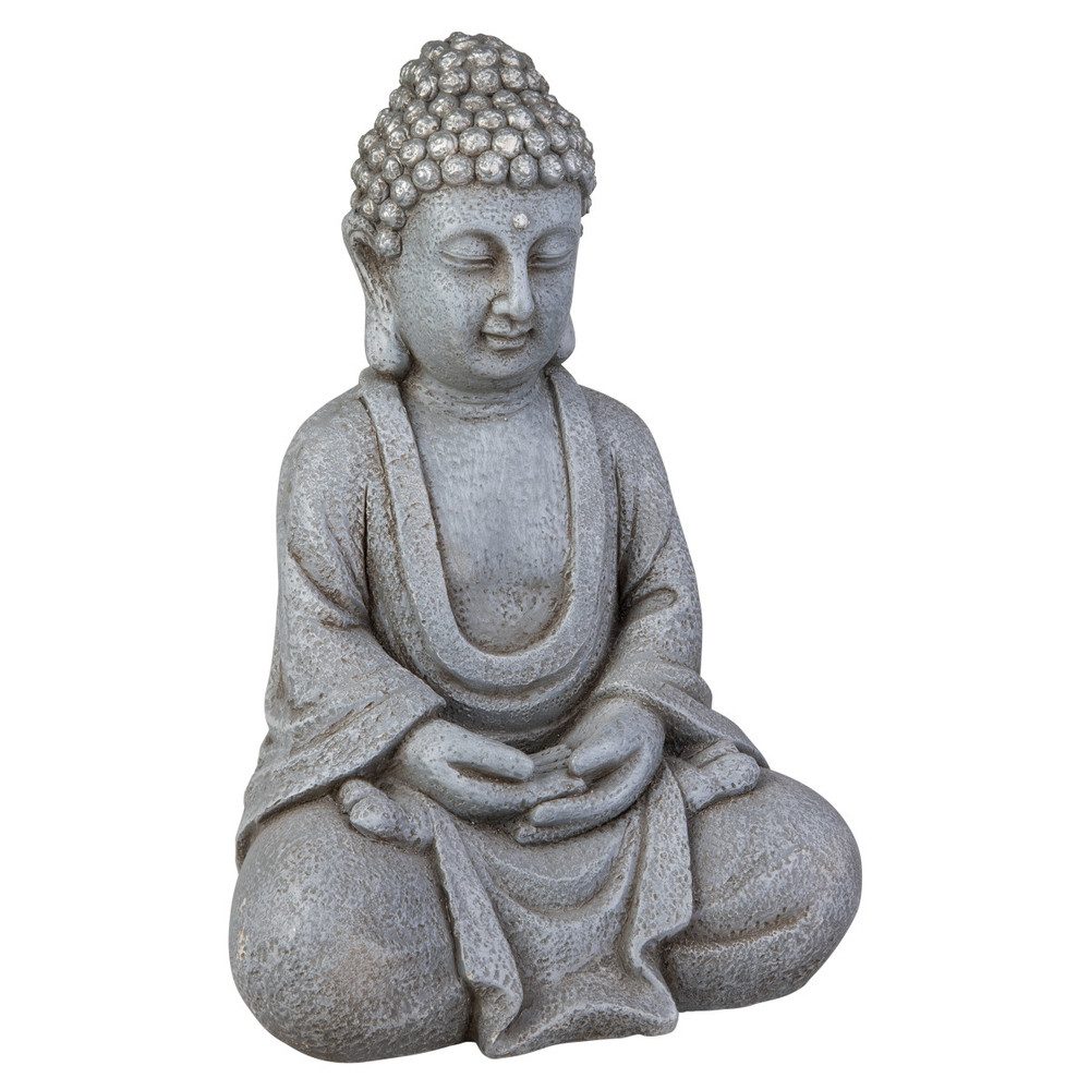 MICA Dekofigur Buddha sitzend - grau günstig online kaufen