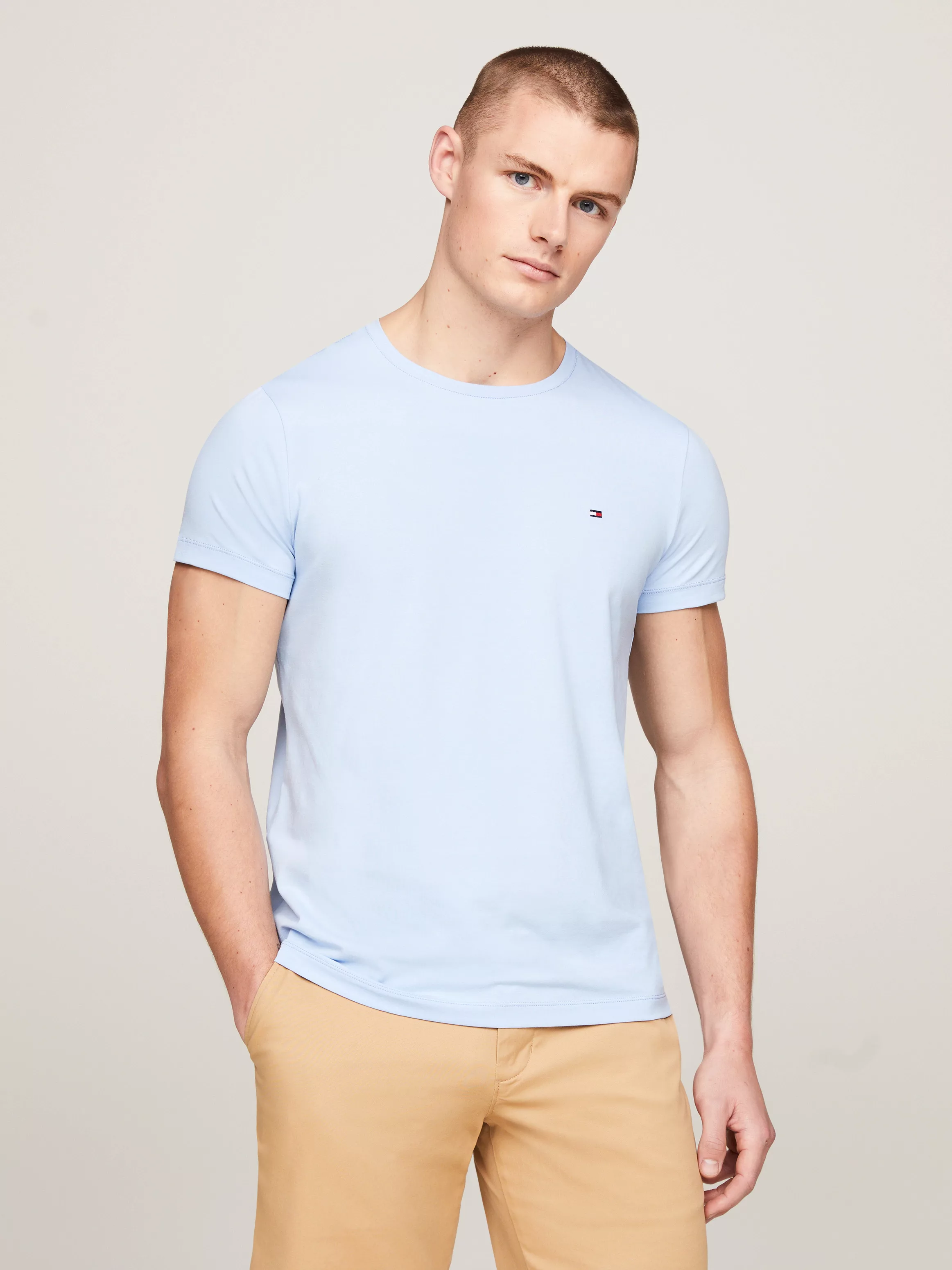 Tommy Hilfiger T-Shirt "STRETCH SLIM FIT TEE", mit Rundhalsausschnitt günstig online kaufen