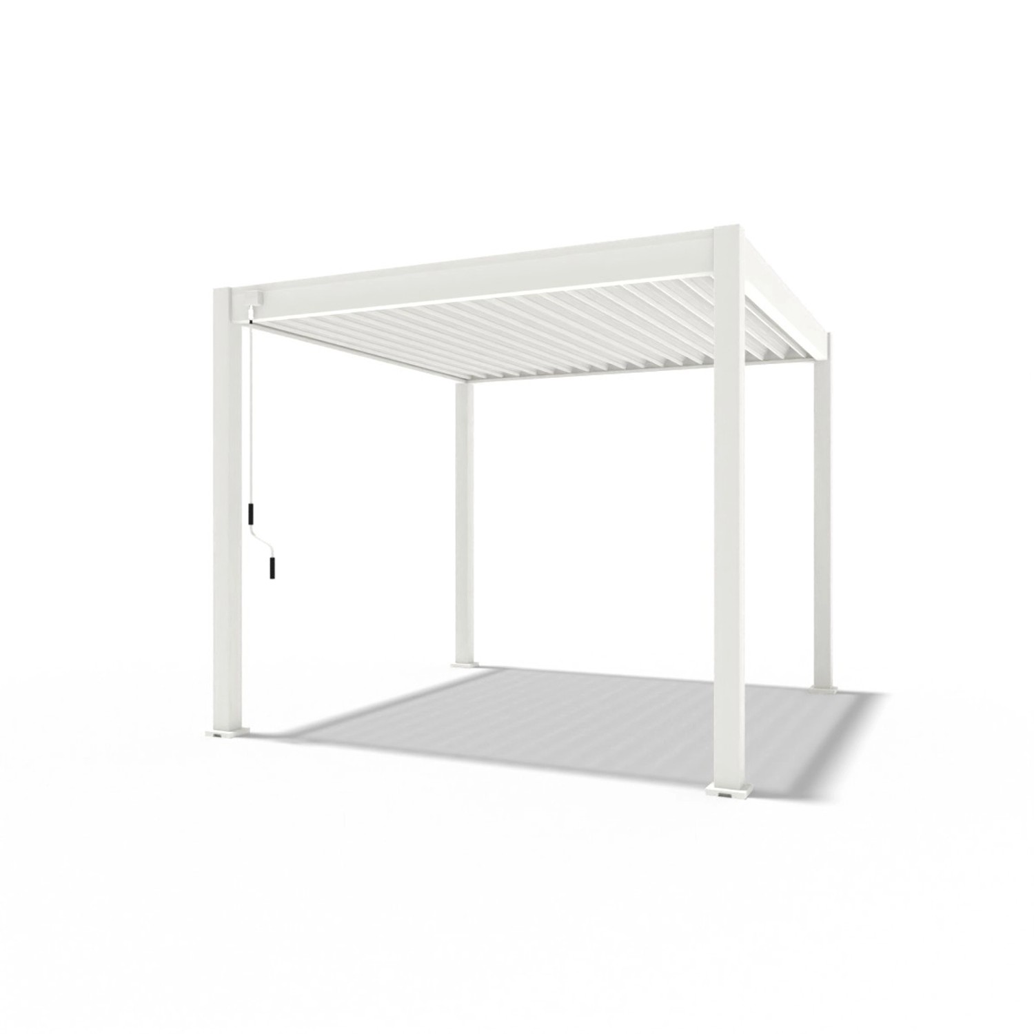 PergoLine Bioklimatische Pergola 3x3 M Aluminium Lamellendach in Weiß günstig online kaufen