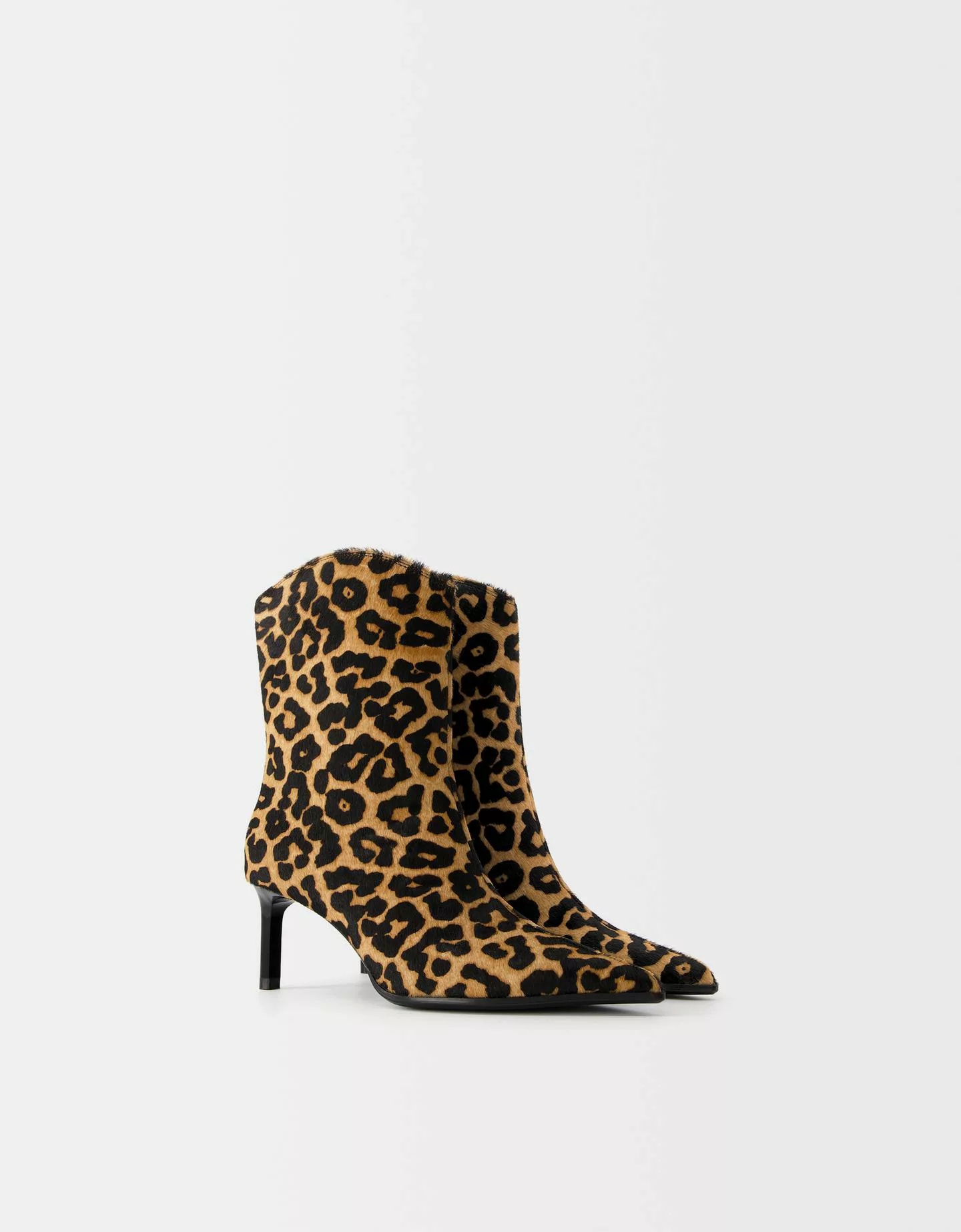 Bershka Stiefeletten Aus Leder Mit Print Im Leoparden-Look Damen 41 Leopard günstig online kaufen