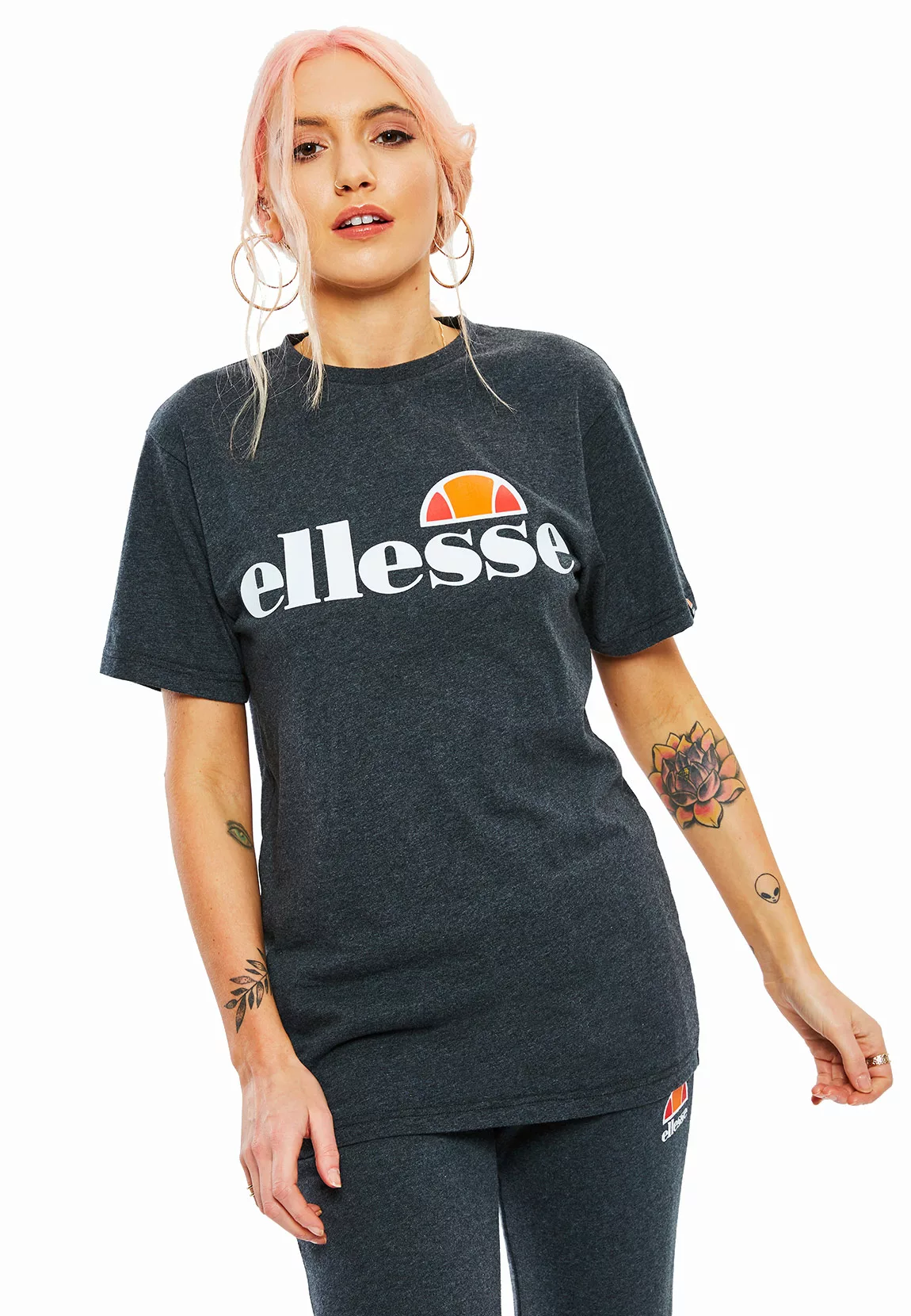 Ellesse T-Shirt Dame ALBANY T-SHIRT Grau Dark Grey Marl günstig online kaufen