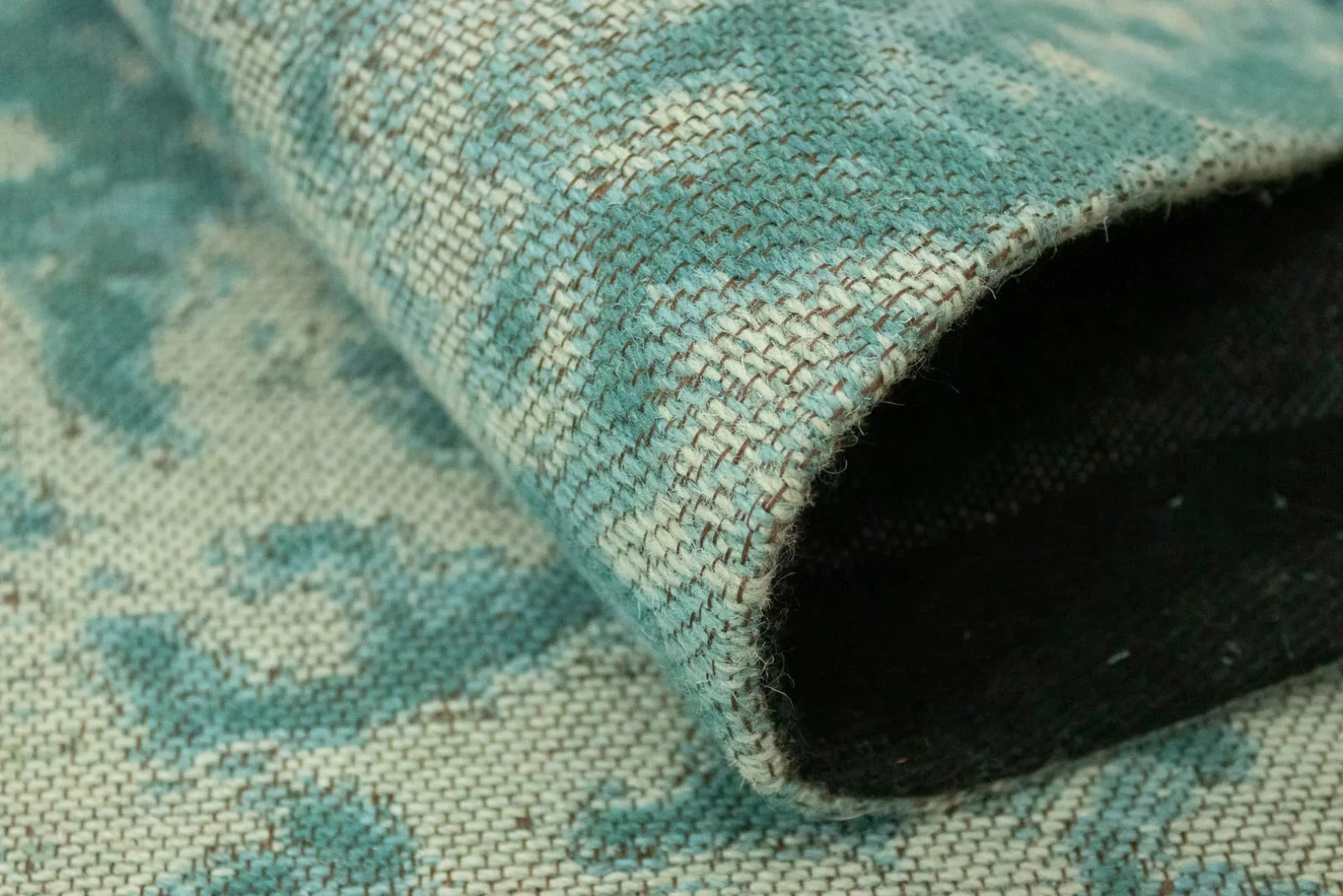 morgenland Wollteppich »Vintage Teppich handgetuftet blau«, rechteckig, Vin günstig online kaufen