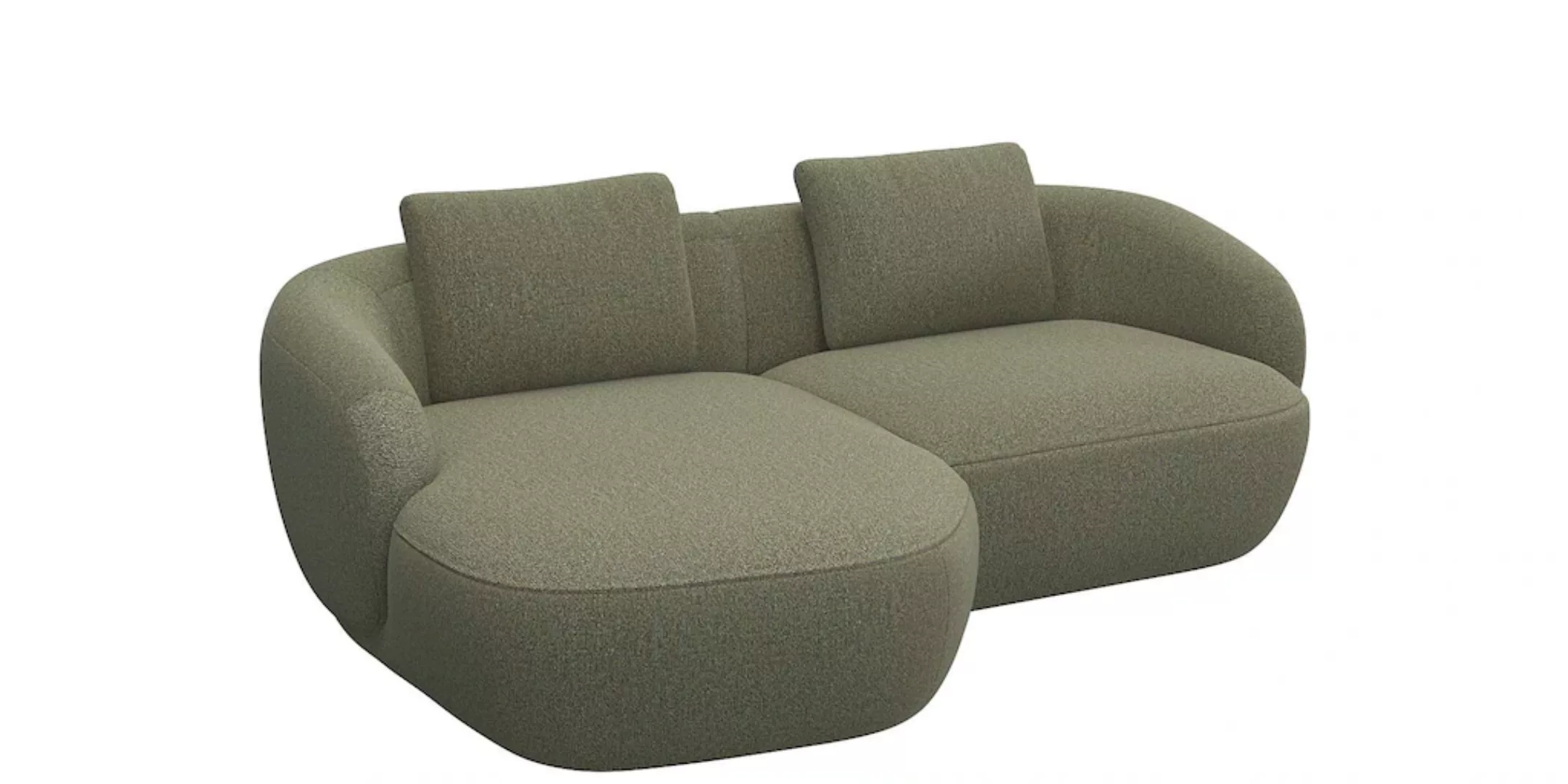 FLEXLUX Wohnlandschaft »Torino, rund, L-Form, Sofa-Ecke mit Recamiere, Long günstig online kaufen