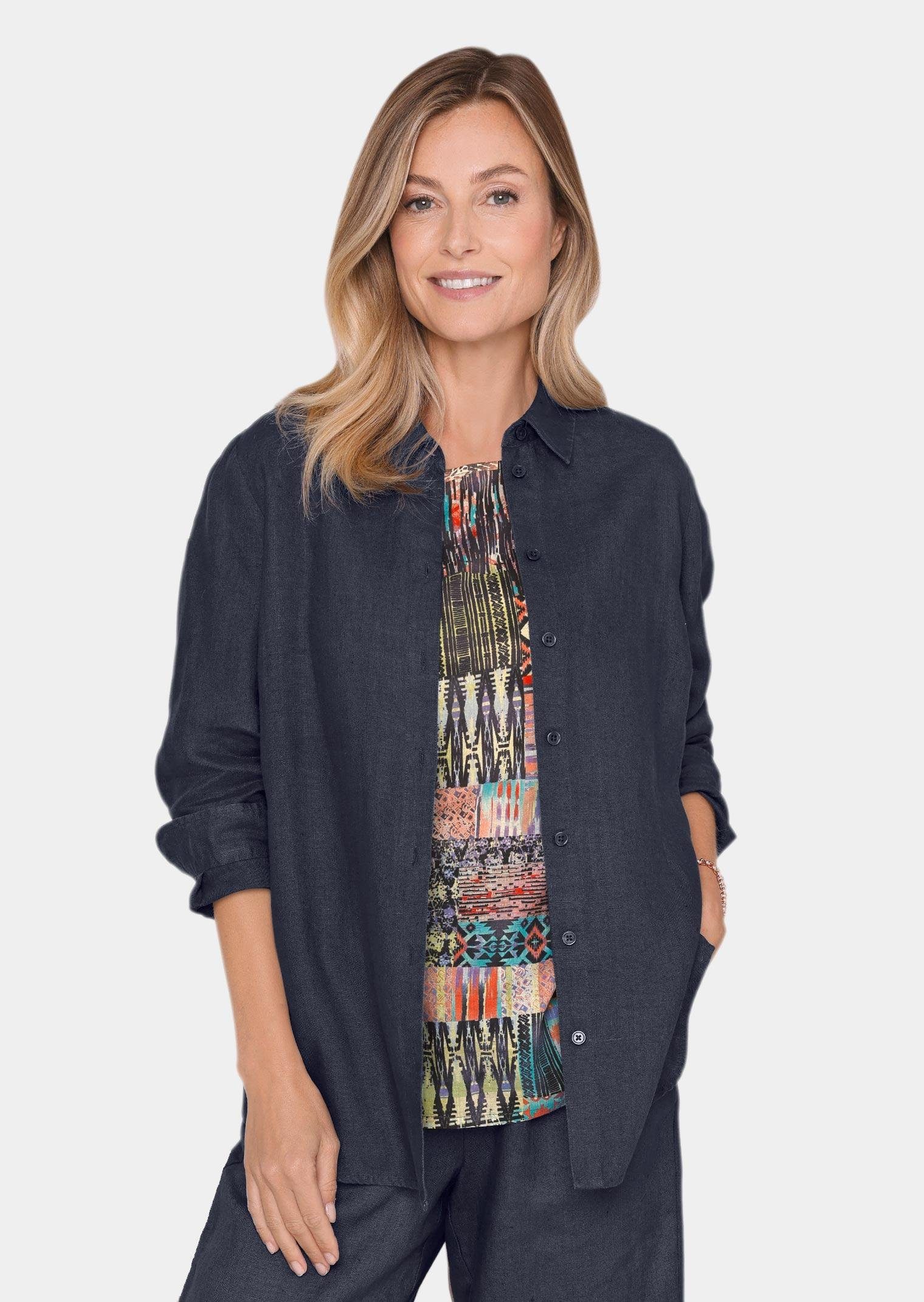 GOLDNER Langarmbluse Bequeme Damen Businessbluse günstig online kaufen