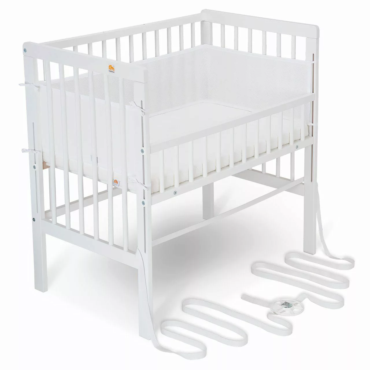 FabiMax Beistellbett Boxspring FIX, weiß lackiert, günstig online kaufen