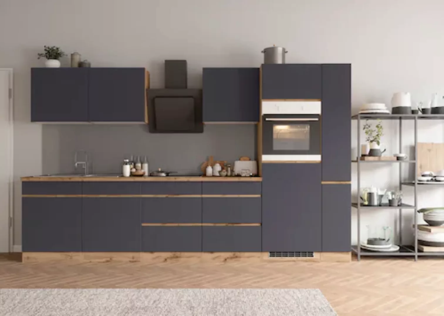 Kochstation Küche "KS-Riesa", Stellbreite 330 cm, wahlweise mit Induktionsk günstig online kaufen