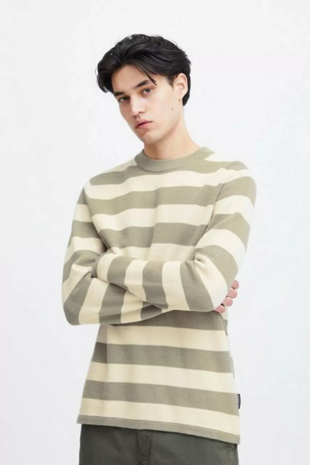 Casual Friday Strickpullover CFKarl striped crew neck knit basic Strickpull günstig online kaufen