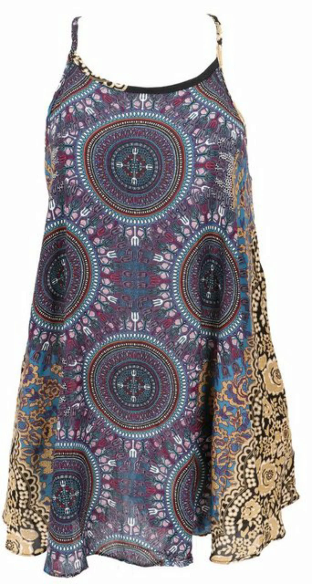 Guru-Shop Midikleid Boho Dashiki Minikleid, Trägerkleid,.. alternative Bekl günstig online kaufen