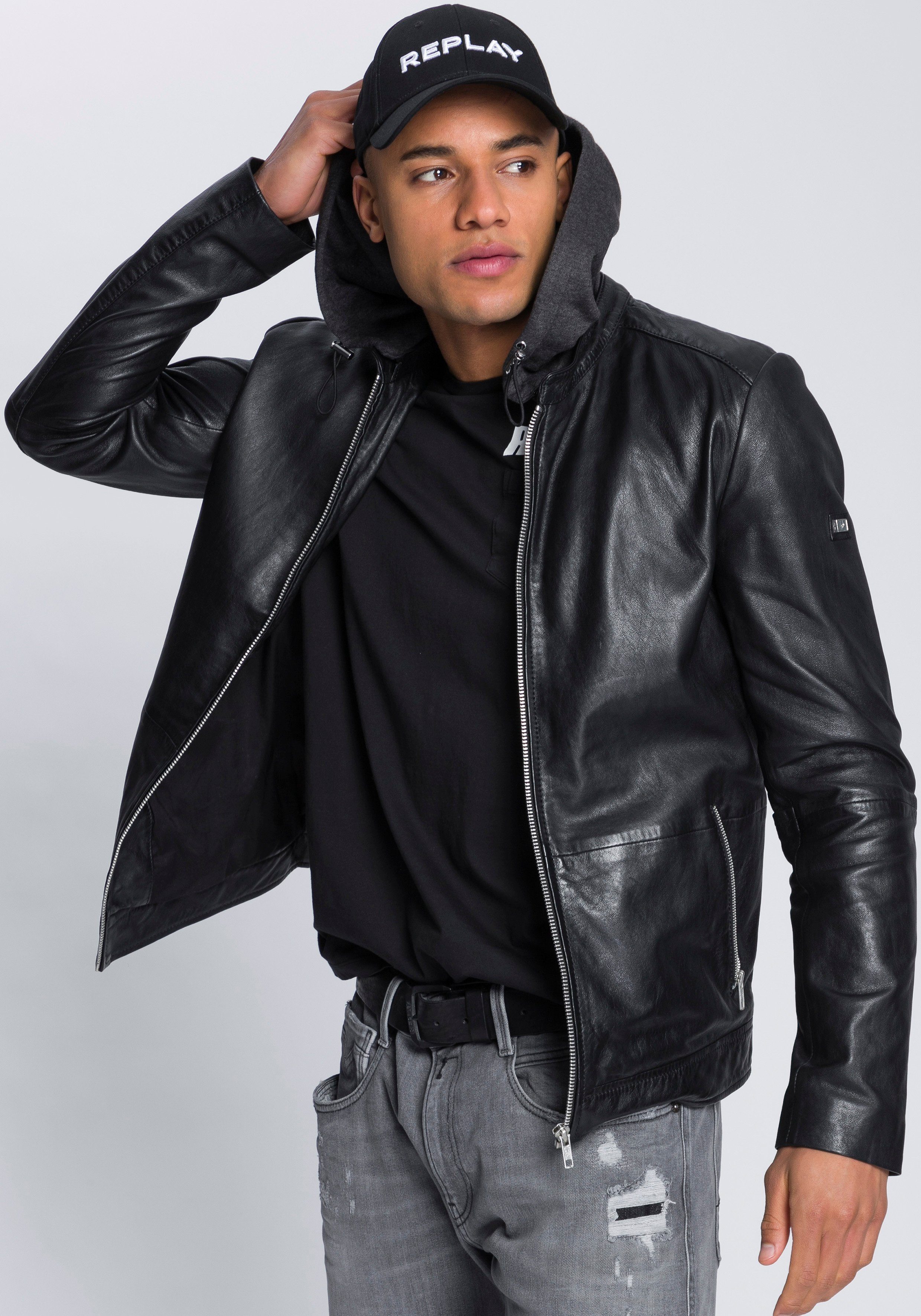 Bruno Banani Lederjacke aus Lammnappaleder, taillierter günstig online kaufen