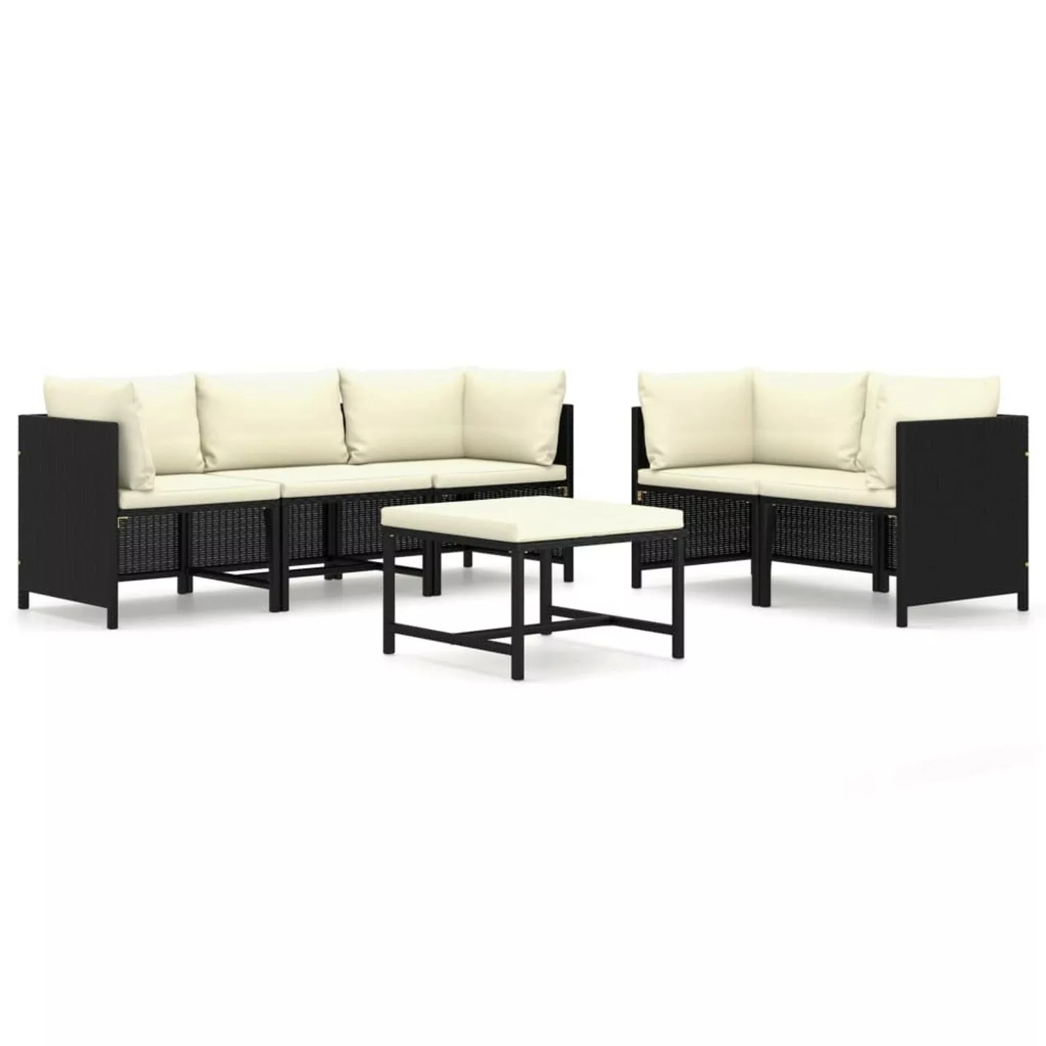 vidaXL Gartenlounge-Set 6-tlg. Garten-Lounge-Set mit Kissen günstig online kaufen