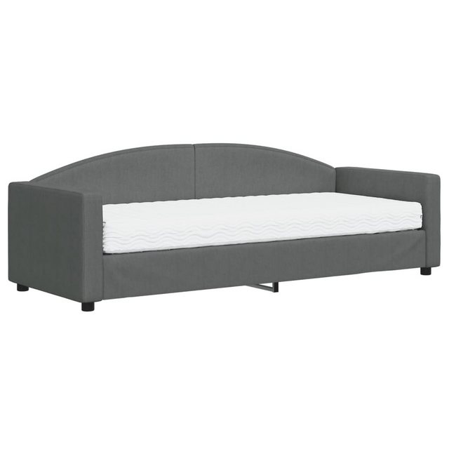 vidaXL Gästebett Gästebett Tagesbett mit Matratze Dunkelgrau 80x200 cm Stof günstig online kaufen