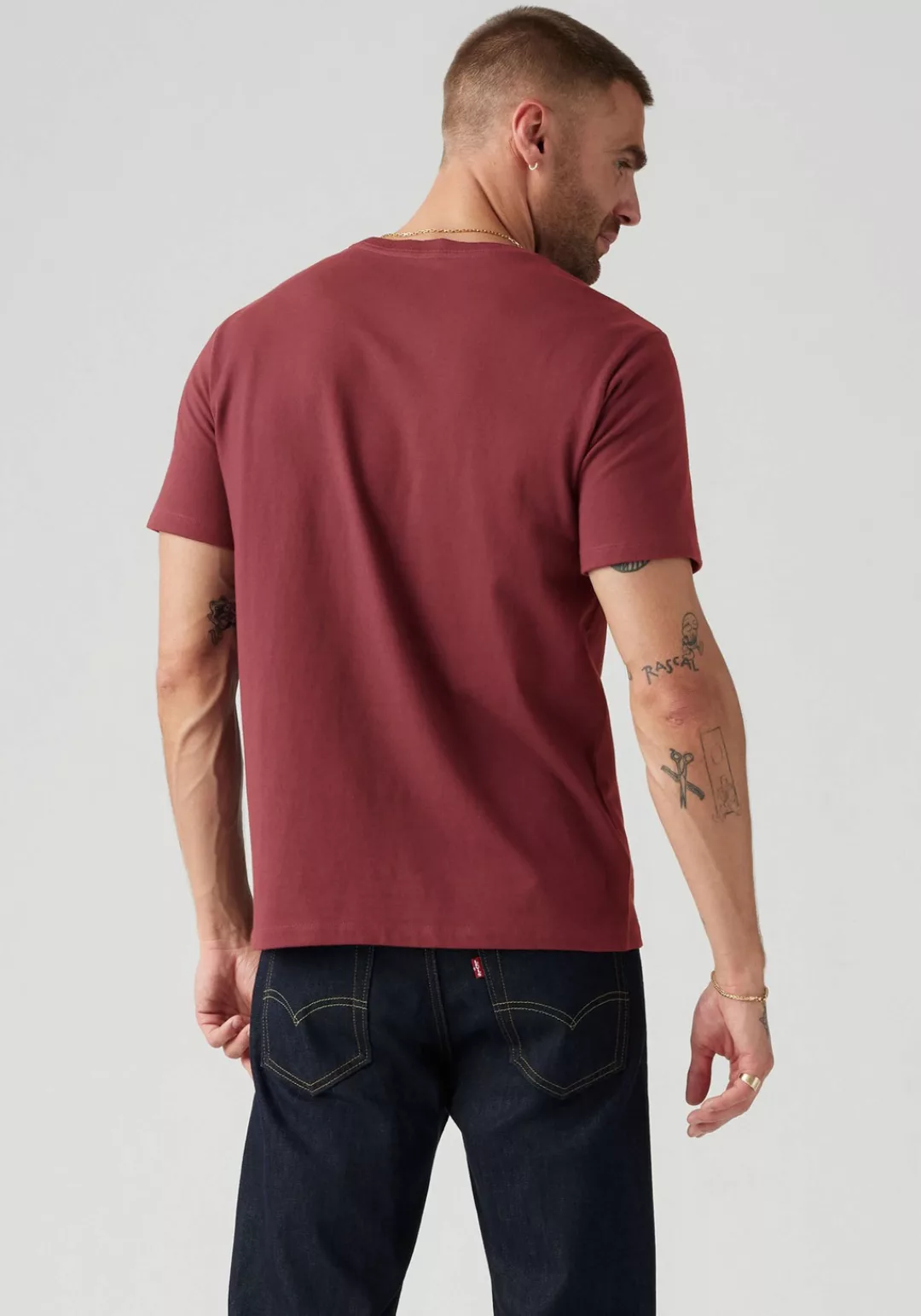 Levi's T-Shirt Original Bordeaux - Größe S günstig online kaufen