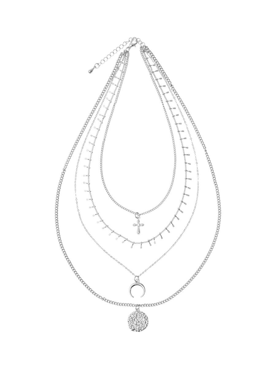 VILA Kombi- Halskette Damen Silber günstig online kaufen