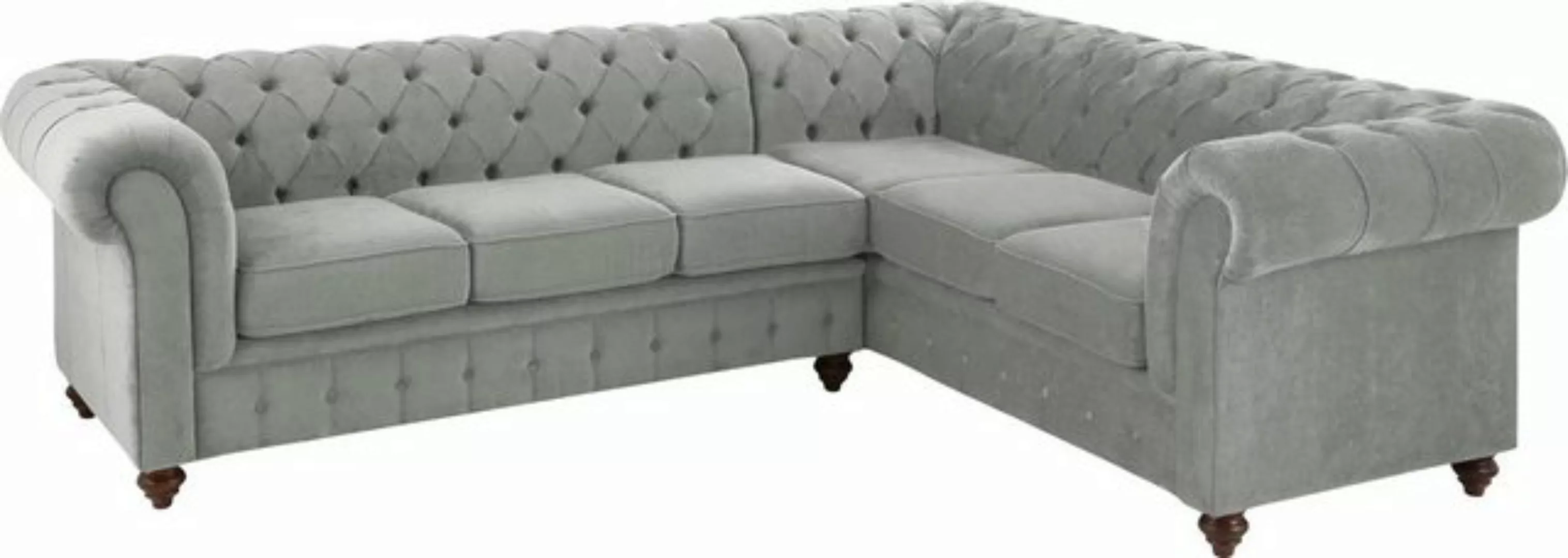 Home affaire Chesterfield-Sofa Duc Ecksofa L-Form, hochwertige Knopfheftung günstig online kaufen