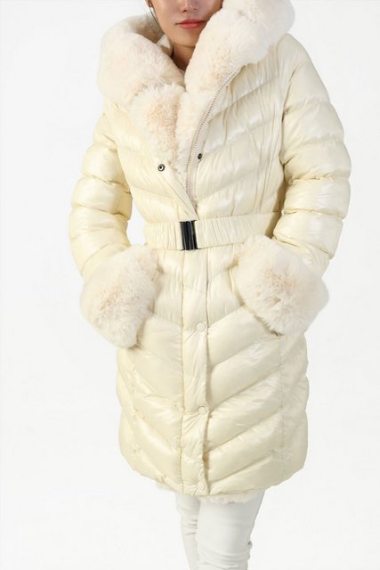 Copperose Steppjacke Winterjacke Parka 7560 Leder-Look mit Reißverschluss u günstig online kaufen