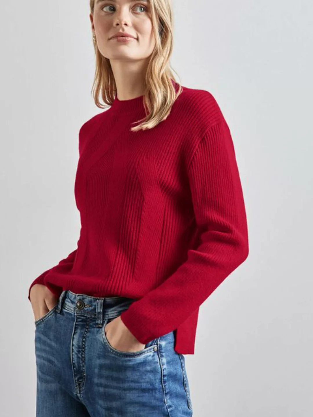 STREET ONE Strickpullover - Damen Strickpullover - Turtleneck, Langarm, Ang günstig online kaufen