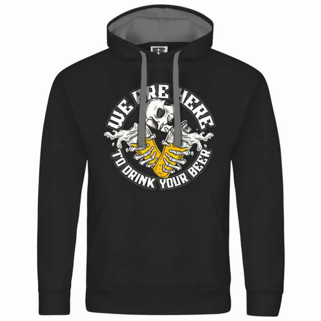 deinshirt Kapuzenpullover Herren Kapuzenpullover We are here to drink your günstig online kaufen