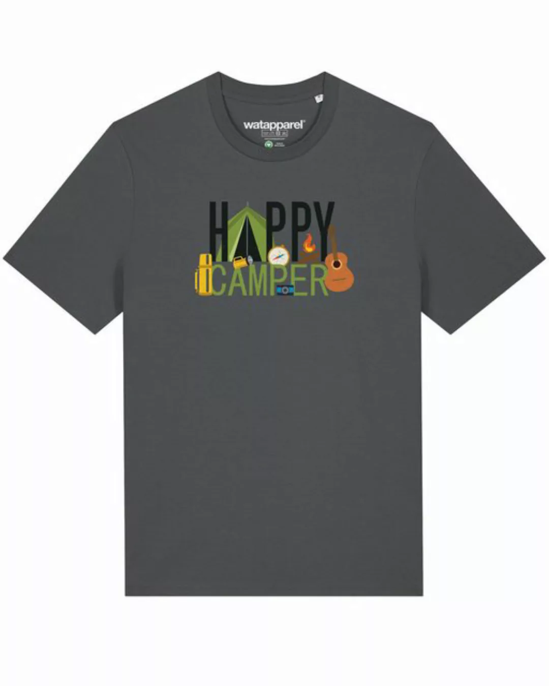 wat? Apparel Print-Shirt Happy Camper (1-tlg) günstig online kaufen