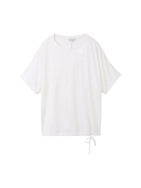TOM TAILOR T-Shirt T-shirt fluent crew neck, Whisper White günstig online kaufen
