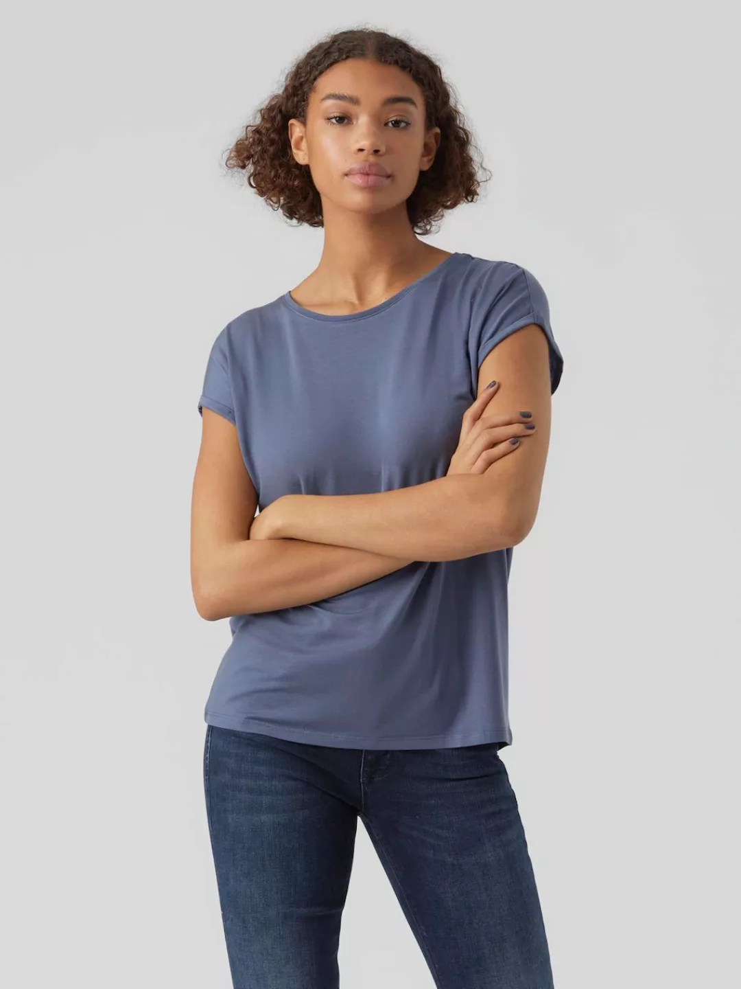 Vero Moda Damen T-Shirt VMAVA PLAIN - Regular Fit günstig online kaufen